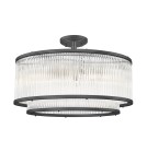 Ceiling lamps with crystals - Zuma Line Sergio Ceiling Lamp Black Matte C0528-06H-P7Ac. - product 1