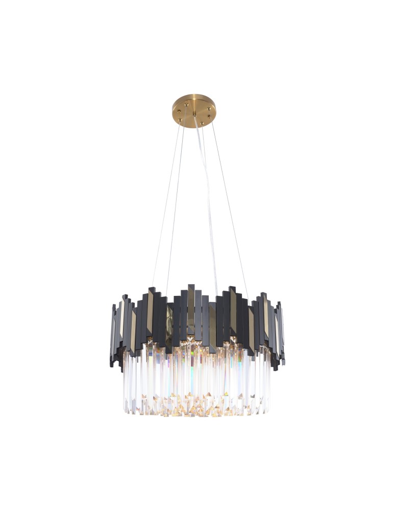 Glamour pendant lamps - Zuma Line Rotta Pendant Lamp Black/Gold 2200018M - product kolory-swiatla.pl 1