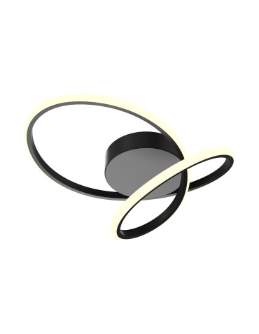 Zuma Line Clint Modern Ceiling Lamp Black Mx6354-1-3Bt.