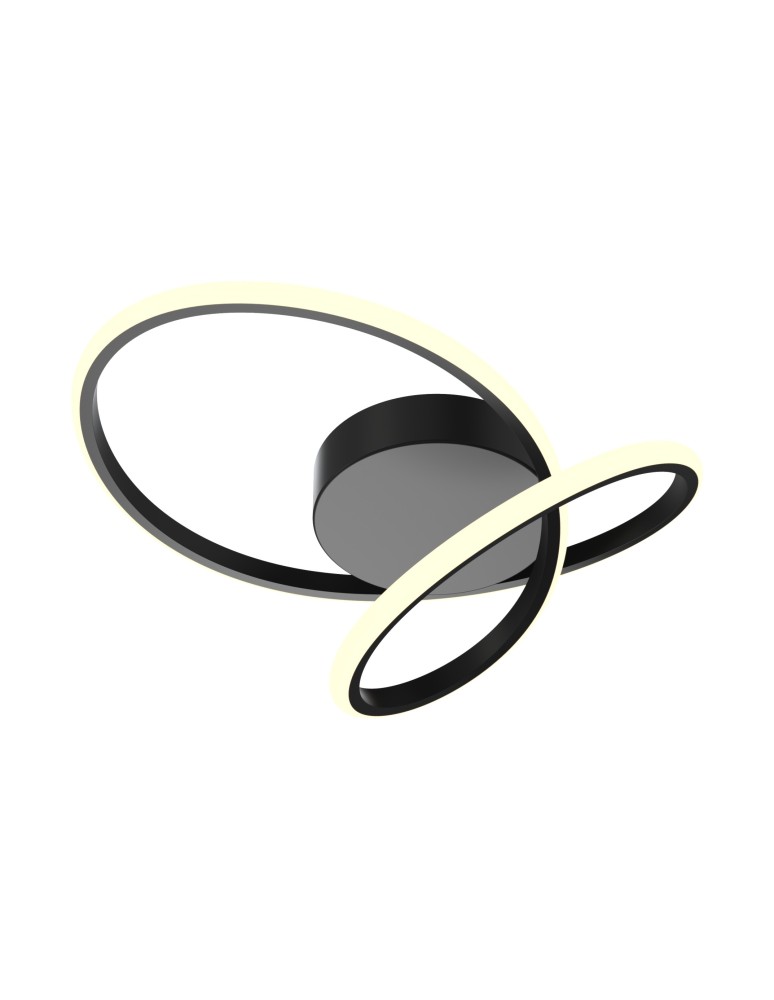 LED ceiling lamps - Zuma Line Clint Modern Ceiling Lamp Black Mx6354-1-3Bt. - product kolory-swiatla.pl 1