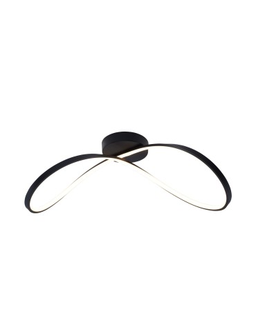 Zuma Line Erda Modern Ceiling Lamp with Light Colour Switch 3000K/4000K/6000K Black 19600C-BK.