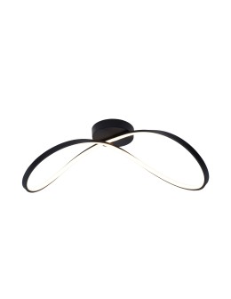 Zuma Line Erda Lampa Sufitowa Nowoczesna z Przełącznikiem Barwy Światła 3000K/4000K/6000K Czarny 19600C-BK