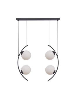Zuma Line Helix 4 Lampa Wisząca Kule Szklane 4Xe14 Czarny / Biały 5016