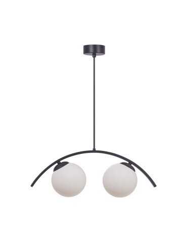Zuma Line Wave 2 Glass Ball Pendant Lamp Black / White 5013