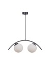 Zuma Line Wave 2 Glass Ball Pendant Lamp Black / White 5013