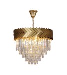 Glamour pendant lamps - Zuma Line Lyon Pendant Lamp Gold / Transparent 23910/9 - product 1