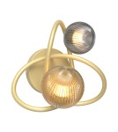 Wall lamps - Zuma Line Arlon Wall lamp Matte Gold / Smoky Grey Glass / Amber Glass Mb4922-2-Egbdn - product 1