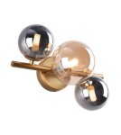 Wall lamps - Zuma Line Villa Wall lamp Gold / Grey / Amber Mb5918-3-Egn - product 1