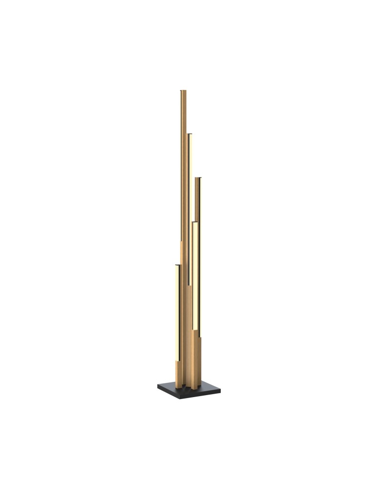 LED floor lamps - Zuma Line Eliot Floor Lamp Light Wood / Black Matte Ml4980-5-3Bmt - product kolory-swiatla.pl 1