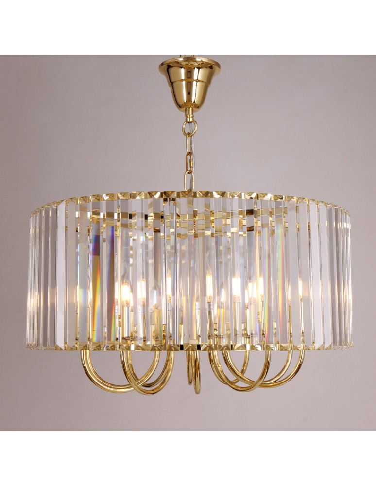 Glamour pendant lamps - Zuma Line Paris Pendant Lamp Gold / Transparent 1906/10 - product kolory-swiatla.pl 2