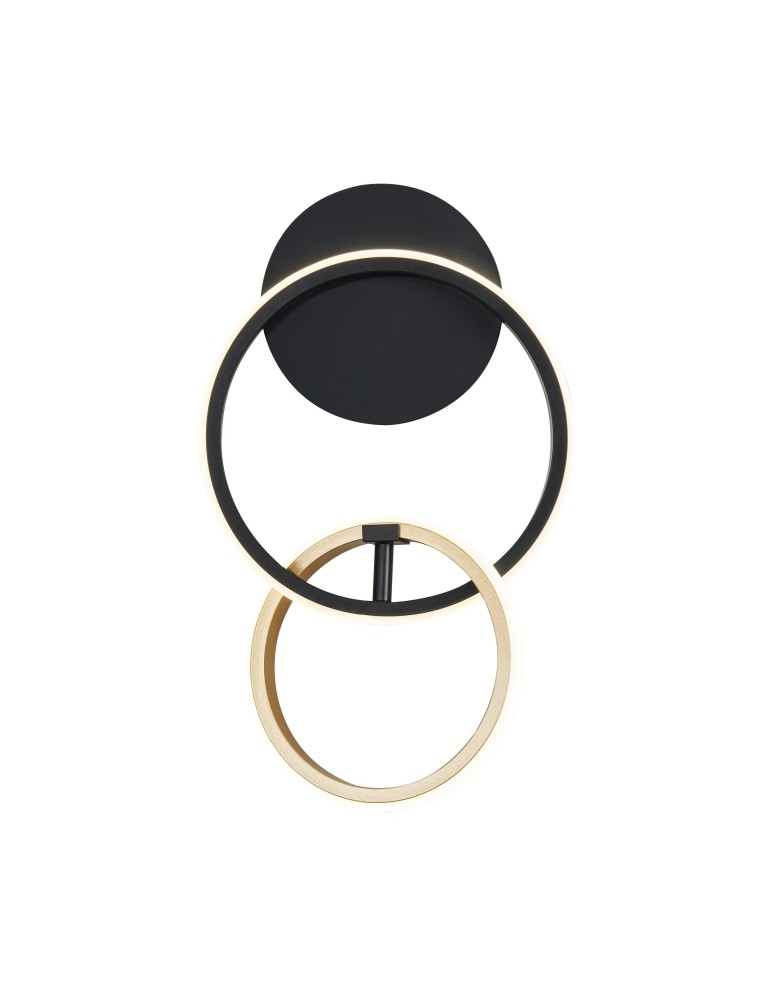 Kinkiety - Zuma Line Rando Kinkiet z Przełącznikiem Barwy Światła 3000K/4000K/6000K Złoty/Czarny 20002W-Gd - produkt kolory-swiatla.pl 1