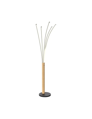 Zuma Line Velden Floor Lamp Light Wood/Matte Black Ml4767-3Bmd.