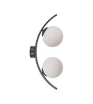 Wall lamps - Zuma Line Helix Glass Spheres Wall Lamp 2Xe14 Black / White Glass 5015 - product 1
