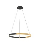 Lampy wiszące okręgi - Zuma Line Linos Lampa Wisząca Czarny / Złoty Md4417-1M-3Bgd - produkt 1