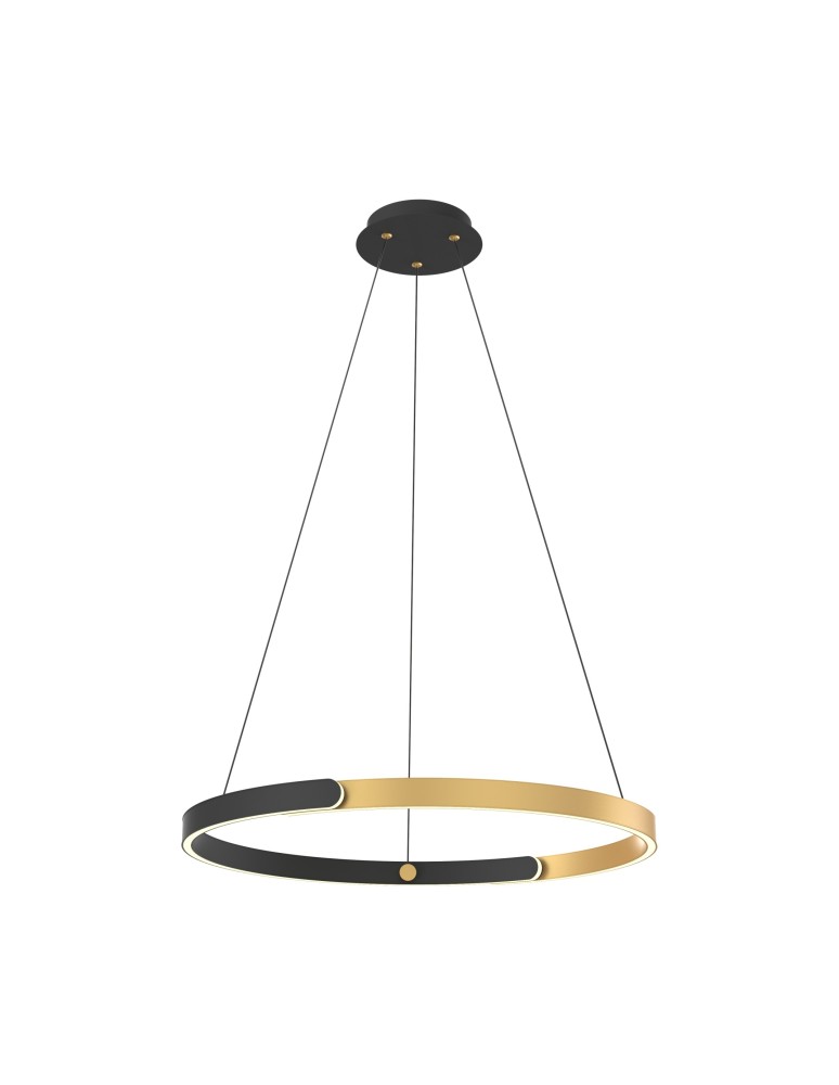 Pendant lamps circles - Zuma Line Linos Pendant Lamp Black / Gold Md4417-1M-3Bgd. - product kolory-swiatla.pl 1