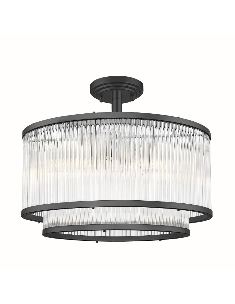 Ceiling lamps with crystals - Zuma Line Sergio Ceiling Lamp Black Mat C0528-05H-P7Ac. - product kolory-swiatla.pl 1