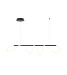 Pendant lamps over the island - Zuma Line Balbo Pendant Led Rope with Light Color Change Function 3000K/4000K/6000K Black 20006PM-BK. - product 1