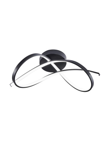 Zuma Line Paul Ceiling Light with Light Colour Switch 3000K/4000K/6000K Black 19602C-BK.