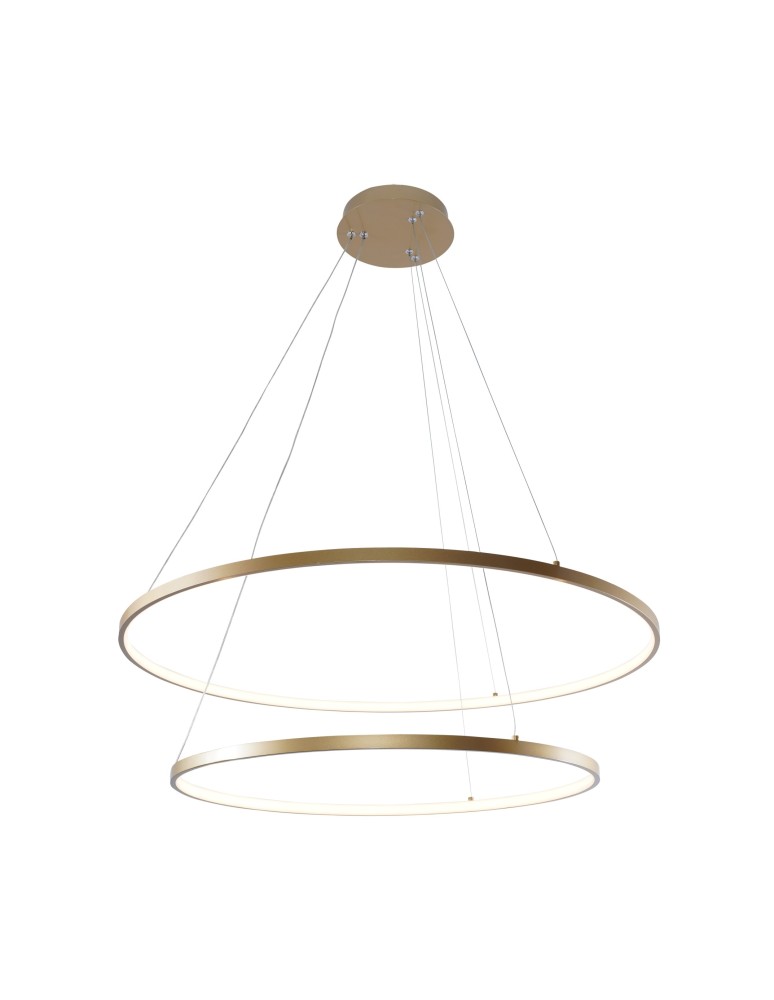 Pendant lamps circles - Zuma Line Breno Pendant with Light Colour Switch 3000K/4000K/6000K Gold 2023200-GD. - product kolory-swiatla.pl 1
