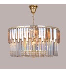 Glamour pendant lamps - Zuma Line Camille Pendant Lamp Gold/Transparent+Amber 19101/16. - product 1