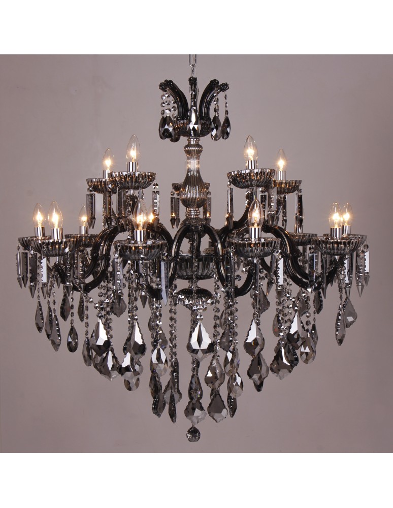 Lampy wiszące - Zuma Line Chateau Lampa Wisząca Chrom/Przezroczysty+Dymiony 17801/10+5 - produkt kolory-swiatla.pl 2