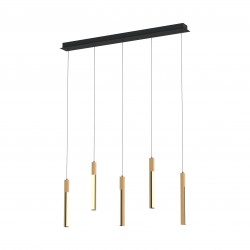Zuma Line Eliot Lampa Wisząca Jasne Drewno/ Czarny Mat Md4768-5-3Bmt