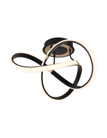 Zuma Line Indigo Modern Ceiling Lamp Black/Gold Mx9717-1-3Bgd.