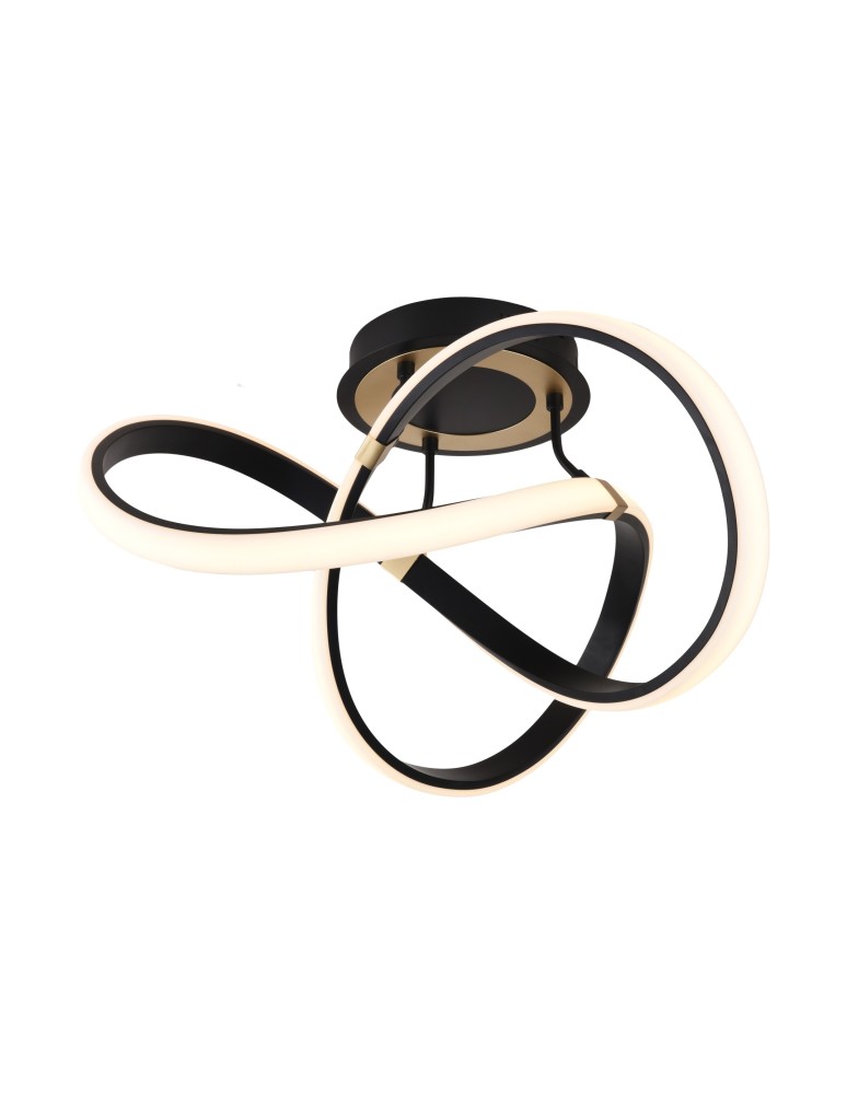 LED ceiling lamps - Zuma Line Indigo Modern Ceiling Lamp Black/Gold Mx9717-1-3Bgd. - product kolory-swiatla.pl 1