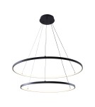 Pendant lamps circles - Zuma Line Breno Pendant with Light Colour Switch 3000K/4000K/6000K Black 2023200-BK. - product 1