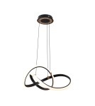 LED pendant lamps - Zuma Line Indigo Pendant Lamp Black Matte/Gold Md9717-1-3Bgd - product 1