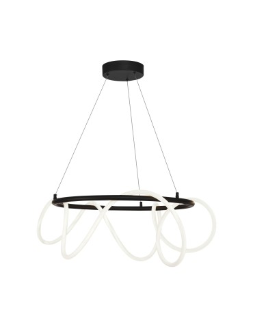 Zuma Line Balbo Pendant with Light Color Change Function 3000K/4000K/6000K Black 20006PL-BK.