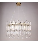 Glamour pendant lamps - Zuma Line Crown Pendant Lamp Gold/Transparent 9867-500 - product 2