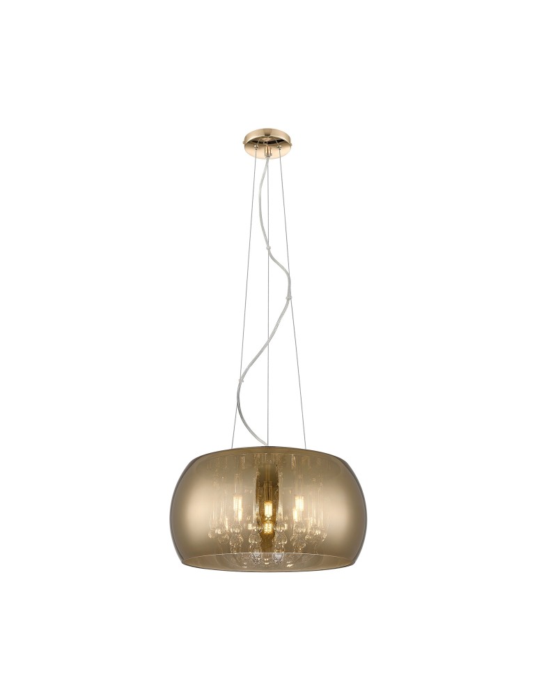 Glamour pendant lamps - Zuma Line Crystal French Gold Pendant Lamp P0076-05L-F7Hf. - product kolory-swiatla.pl 2