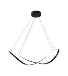 LED pendant lamps - Zuma Line Erda Pendant with Light Colour Switch 3000K/4000K/6000K Black 19600P-BK. - product 1