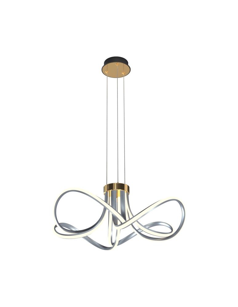 Pendant lamps - Zuma Line Abro Pendant Lamp Black/French Gold/Grey Md5520-4-3Bgbdt. - product kolory-swiatla.pl 3