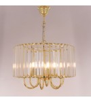 Glamour pendant lamps - Zuma Line Paris Pendant Lamp Gold/Transparent 1906/6 - product 3