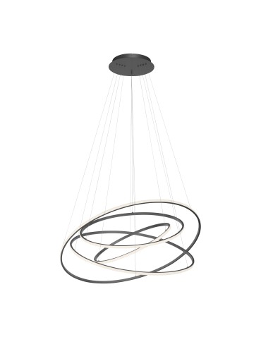 Paul Neuhaus Tessara Pendant with Remote Control with Light Color Control and Dimming Anthracite 2124-13