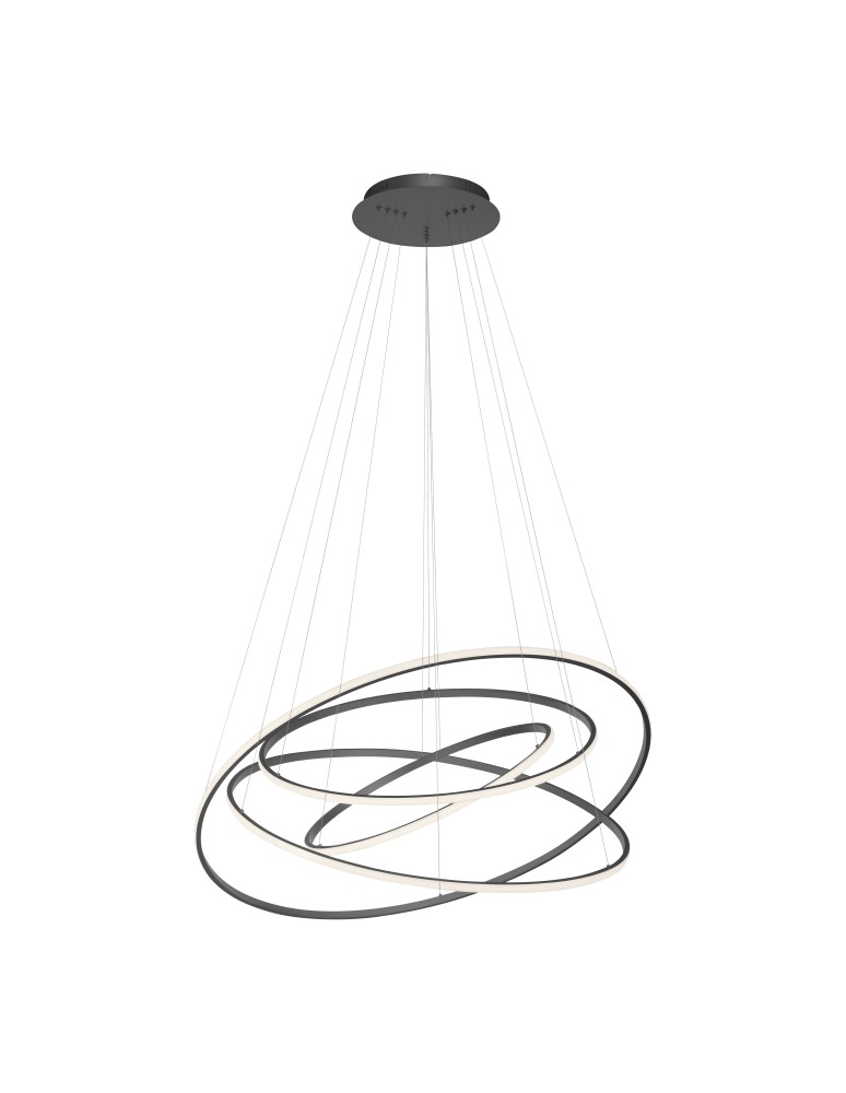 Pendant lamps - Paul Neuhaus Tessara Pendant with Remote Control with Light Color Control and Dimming Anthracite 2124-13 - product kolory-swiatla.pl 1
