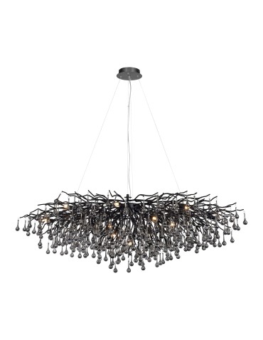 Paul Neuhaus Icicle Chandelier Pendant Lamp Black 2031-18