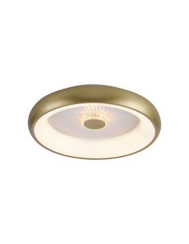 Leuchten Direkt Vertigo 45cm Sufitowa Z Pilotem Z Regulacją Barwy Światła I Ściemnianiem Mosiądz Mat 14384-60