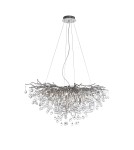 Glamour pendant lamps - Paul Neuhaus Icicle 50cm Chandelier Pendant Lamp 10Xg9 Steel 2192-55 - product 1