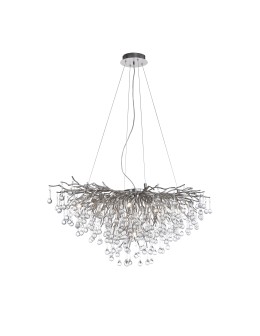 Paul Neuhaus Icicle 50cm Chandelier Pendant Lamp 10Xg9 Steel 2192-55