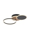 Leuchten Direkt Sevent Modern Led Ceiling with Wooden Decor 25W 1100Lm 3000K Black / Wooden 14116-78