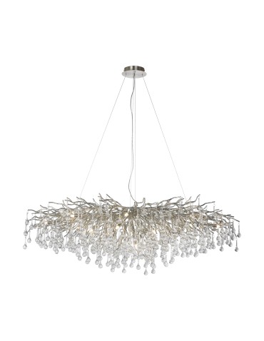 Paul Neuhaus Icicle 75cm Chandelier Pendant Lamp 15xG9 Steel 2031-55