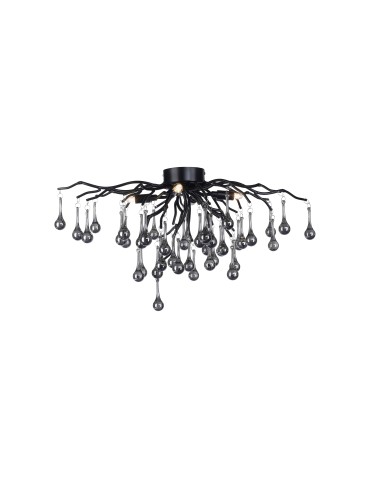 Paul Neuhaus Icicle 30cm Ceiling Lamp 4Xg9 Black 8090-18