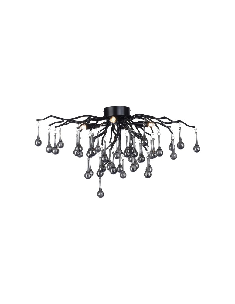 Ceiling lamps - Paul Neuhaus Icicle 30cm Ceiling Lamp 4Xg9 Black 8090-18 - product kolory-swiatla.pl 1