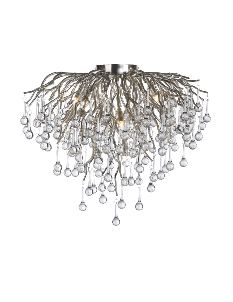 Ceiling lamps - Paul Neuhaus Icicle 50cm Ceiling Lamp 9Xg9 Steel 8091-55 - product kolory-swiatla.pl 1