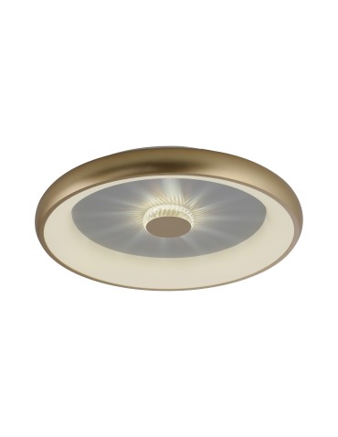 Leuchten Direkt Vertigo 61cm Ceiling Ceiling Light With Remote Control With Light Color Control And Dimming Brass Mat...