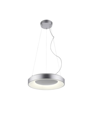 Leuchten Direkt Keto Anika Pendant with Remote Control with Light Color Control and Dimming Silver 17075-21
