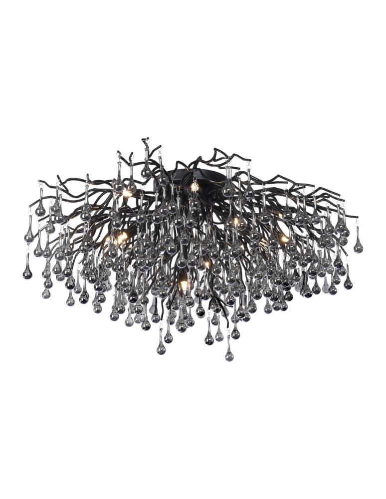 Designer ceiling lamps - Paul Neuhaus Icicle 100cm Ceiling Lamp 14Xg9 Black 8092-18 - product kolory-swiatla.pl 1